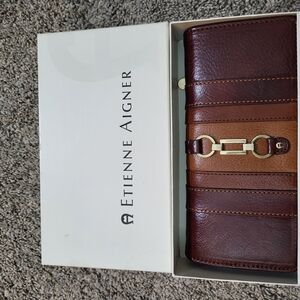 Etienne Aigner Brown and Tan Wallet